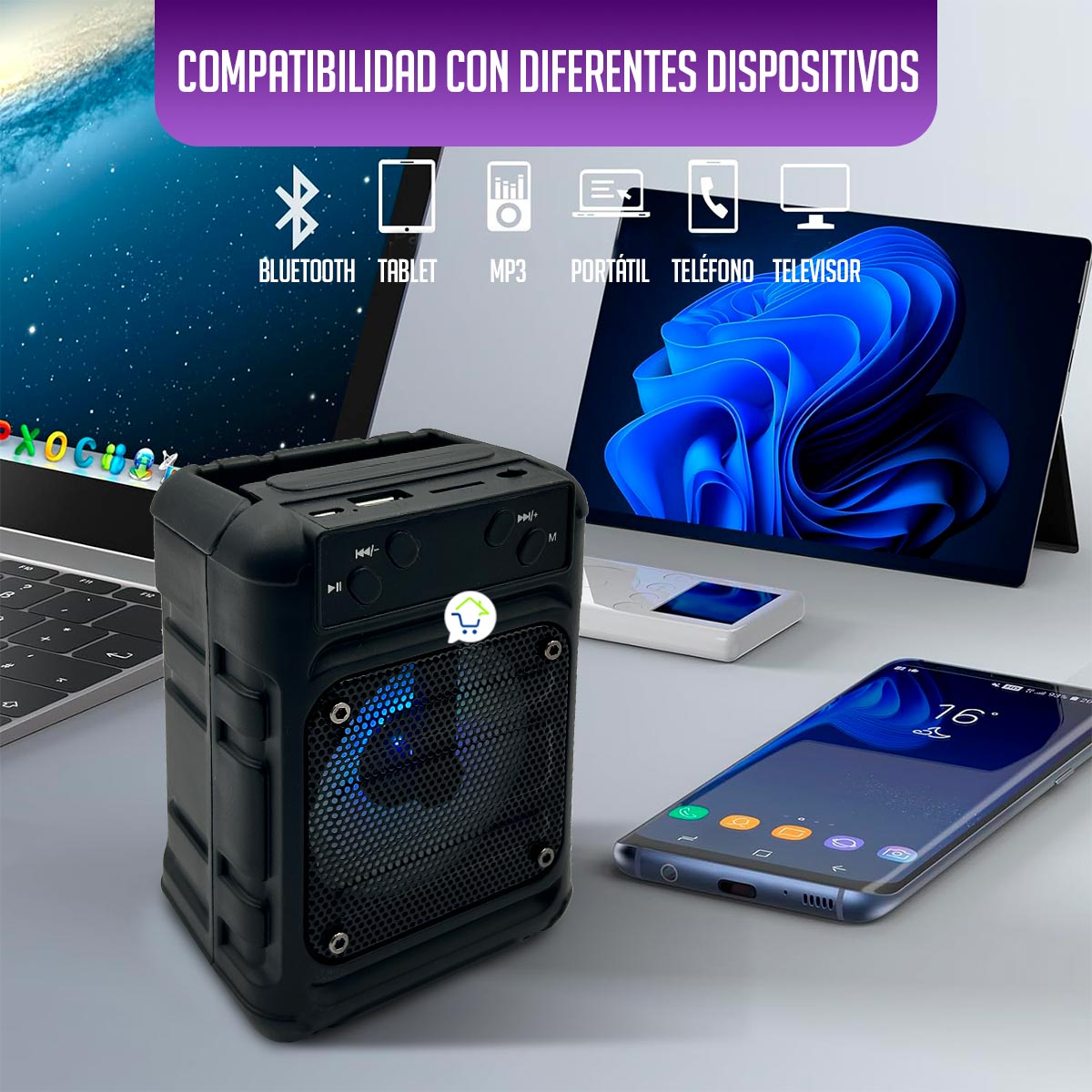 Miniatura 5 de Parlante Bluetooth RGB GTS1361